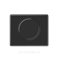 Накладка Светорегулятор поворотный 400Вт, цвет Черный, JUNG SL 500