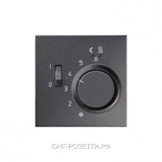 Терморегулятор теплого пола (оригинальный), цвет Антрацит(лакированный алюминий), JUNG LS990 